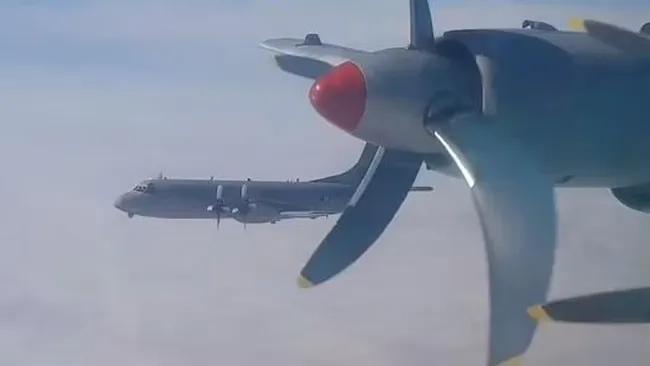 Tense moment Russian spy plane is intercepted by Nato jet