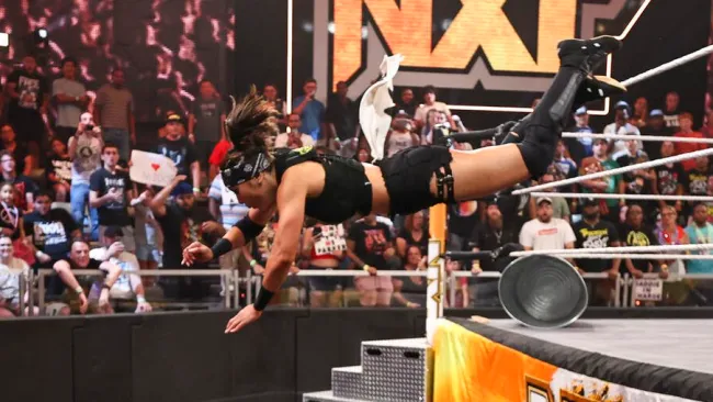 WWE fans terrified as wrestler takes ‘scariest’ fall in brutal face first dive