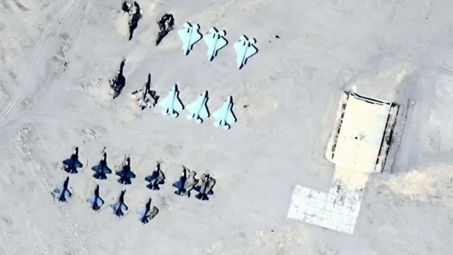 Satellite images reveal China destroying ‘US warplanes’ in chilling war drills