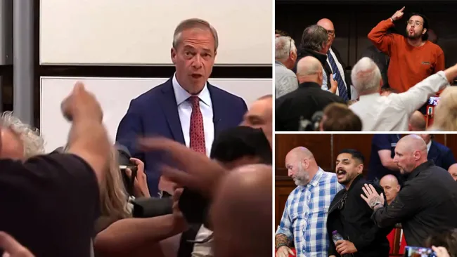 Nigel Farage heckled and called ‘racist’ in first speech as Reform UK MP