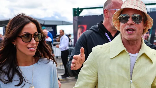 Brad Pitt, 60, shows rare PDA with girlfriend Ines de Ramon, 34, at British Grand Prix