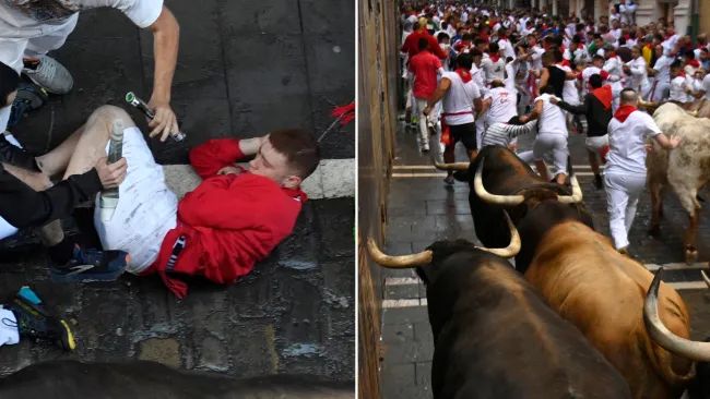 Man gored in mouth and five injured during controversial bull running festival