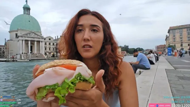 Twitch streamer has her sandwich stolen in savage seagull attack