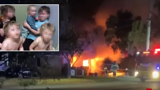 Three children dead after dad ‘locks door and sets house on fire with family inside’