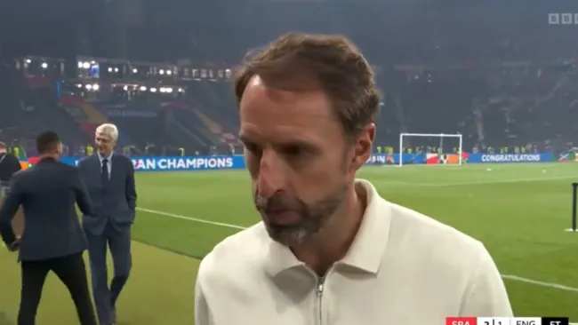 BBC blunder leaves fans baffled as defeated Gareth Southgate cut off mid-sentence