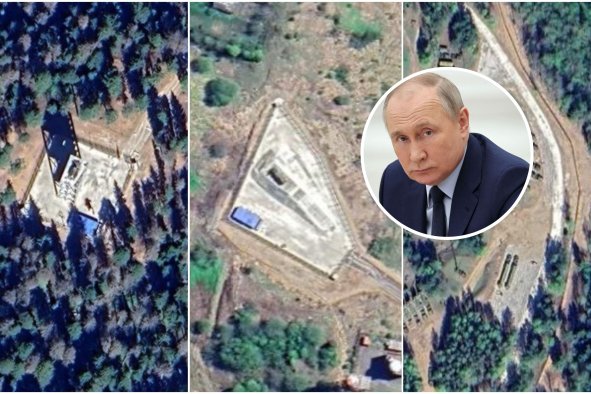 Satellite Images Show Putin's Forest Hideaway Fortified with Air Defense Systems