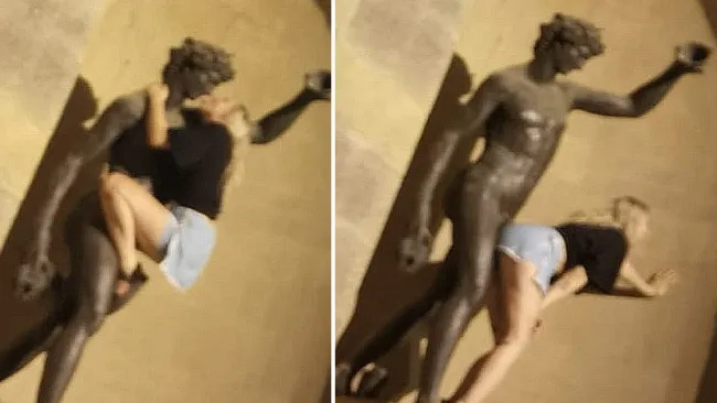 Tourist sparks fury by grinding up against famous statue and ‘simulating sex’