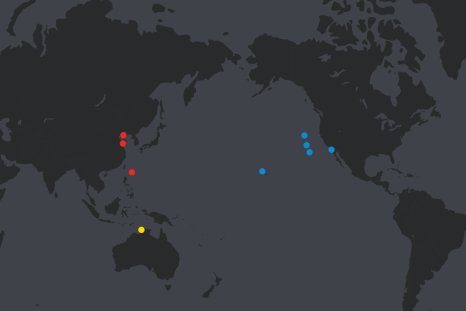 Map Shows U.S. and China's Aircraft Carriers in Pacific This Week