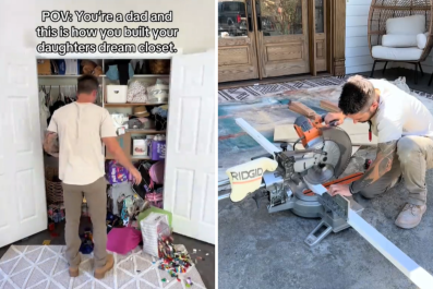 Dad's DIY Closet for Daughters' Room Stuns Internet: 'Adopt Me Please'