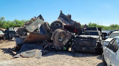 Cartel 'monster' trucks destroyed by officials in Mexico