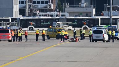 Over 100 flights cancelled after protesters glue themselves to runway at Frankfurt Airport