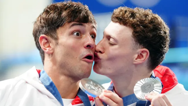 Tom Daley proudly gives new Olympics diving partner Noah Williams X-rated gift