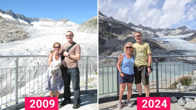 Holiday photos taken 15 years apart reveal devastating loss: ‘It made me cry’