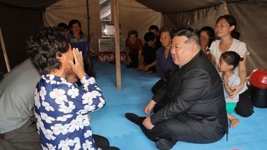 Kim Jong Un visits victims of North Korea floods and says thousands will be brought to Pyongyang