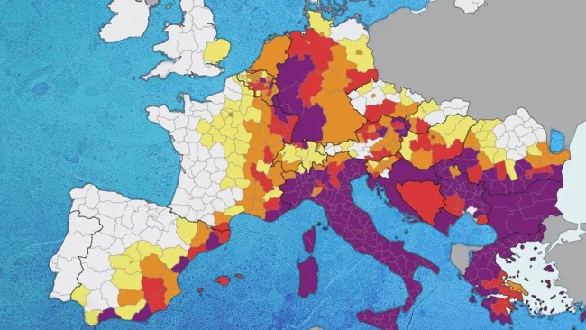 Map reveals European holiday destinations with ‘extreme’ risk for heat death