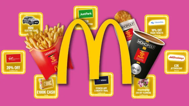 McDonald’s Monopoly is back and you could win £100,000… or parking vouchers