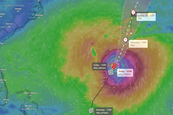 Bermuda Battens Hatches as Hurricane Ernesto Barrels In: Track Storm