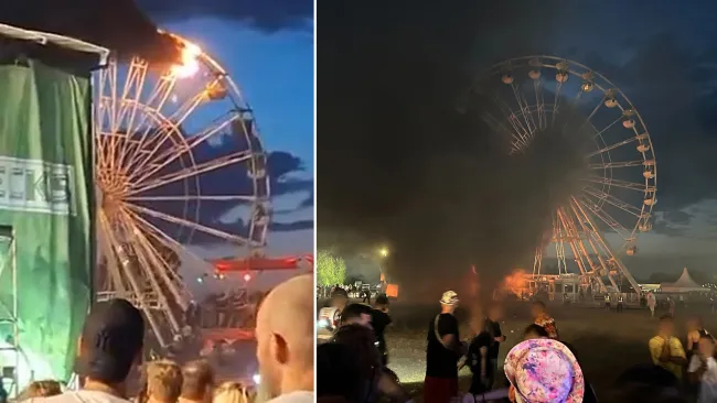 At least 30 injured after fire erupts on Ferris wheel at music festival