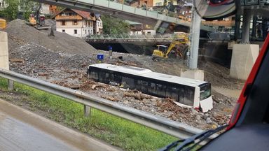 Austria: Parts of Vienna under water after record rainfall - as cars swept through ski resort