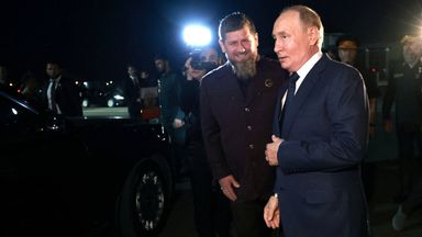 Vladimir Putin visits Chechnya for the first time in 13 years and praises 'invincible' volunteers for Ukraine war