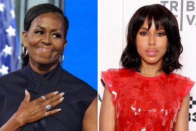 Kerry Washington 'Weeping' at Michelle Obama Speech as Celebs React