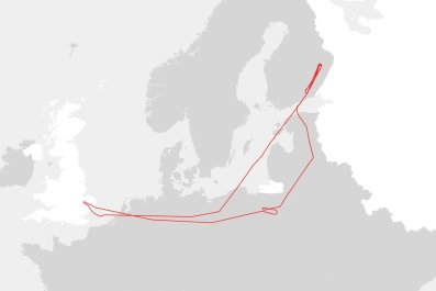 Map Shows US Spy Flight Near Russia's Borders