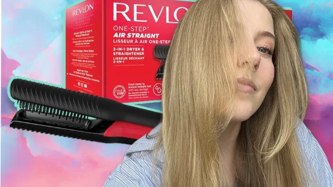 I tested the new Revlon 2-in-1 hair tool that dries and straightens in one