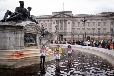 Buckingham Palace Protesters Found Guilty After Fake Blood Stunt