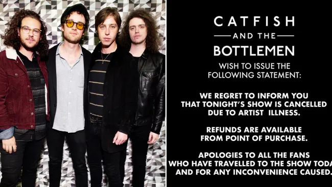 Catfish And The Bottlemen enrage fans by cancelling gig 15 minutes before doors opened