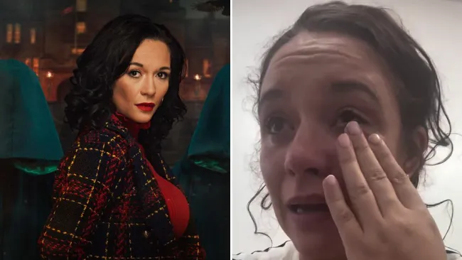 Pregnant Traitors star Charlotte Chilton cries through pain and says she’s ‘broken’