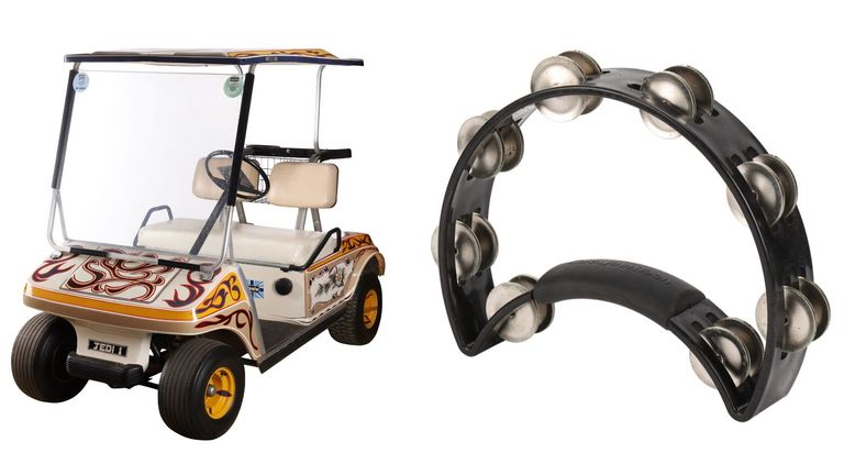 Oasis: Memorabilia including Noel Gallagher's golf buggy and Liam's tambourine to go up for auction