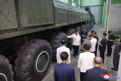 Photos Show North Korea's Kim Inspecting Vast Nuclear Missile Vehicle