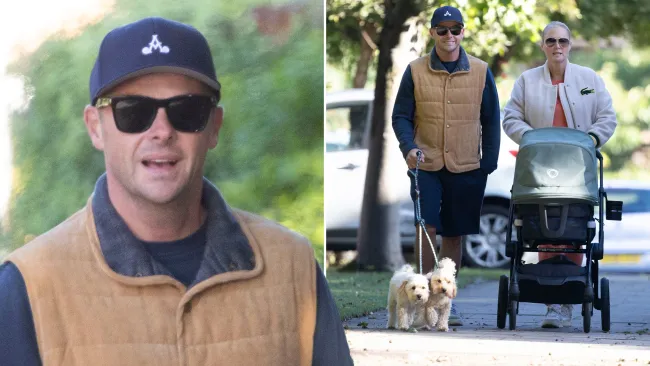 Ant McPartlin is glowing on rare outing with wife Anne-Marie and new baby