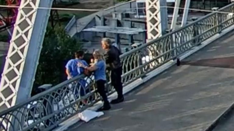 Jon Bon Jovi helps 'distraught' woman to step away from ledge of Nashville bridge