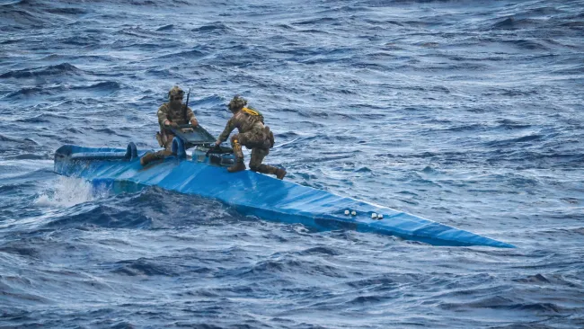 Royal Navy intercepts ‘narco sub’ filled with £160,000,000 worth of cocaine