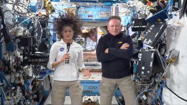 Stranded astronauts say space is 'happy place' - but admit 'tough times'