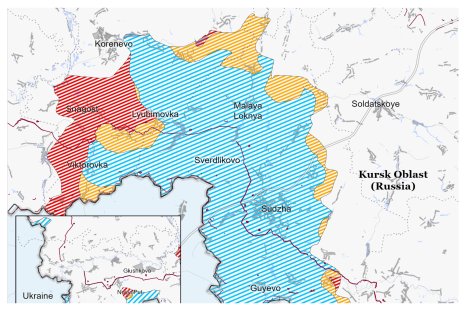 Kursk Map Shows Ukrainian Forces 'Ground Attacks' Amid Russian Counter