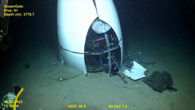 Haunting new footage shows destroyed Titan sub lying on seabed