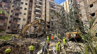 Anxious families line the pavement as dozens remain missing in the rubble days after Israel's strike on Beirut