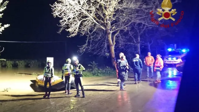 Baby and his grandmother among four tourists missing after severe floods hit Italy