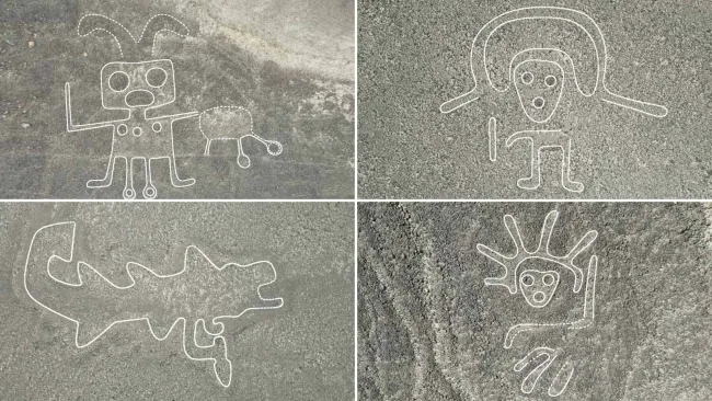 Mysterious ancient patterns found in desert including ‘Wall-E’ and alien figures