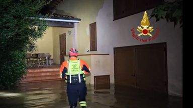 Grandmother and baby swept away as 'flood wave' hits holiday home in Italy's Pisa province