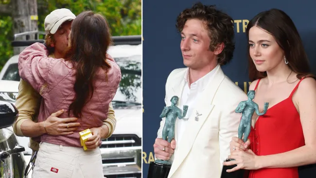 Jeremy Allen White shares steamy kiss with The Bear co-star Molly Gordon weeks after being with ex Rosalia