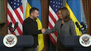 Harris takes aim at Putin alongside Zelenskyy - and makes 'surrender proposals' swipe at Trump