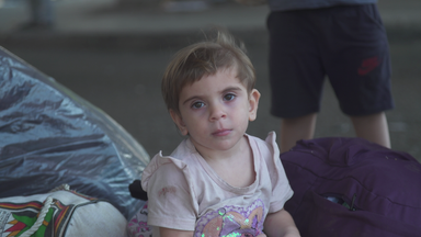 'I tell them it's fireworks': Families in Lebanon try to reassure children on the patches of grass they now call home