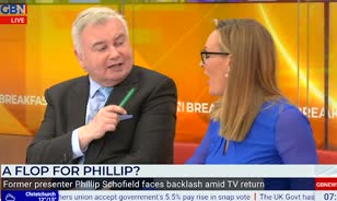 Eamonn Holmes furiously lashes out at GB News co-host as she defends Phillip Schofield over his affair with a runner - hours after presenter returned to TV on Cast Away