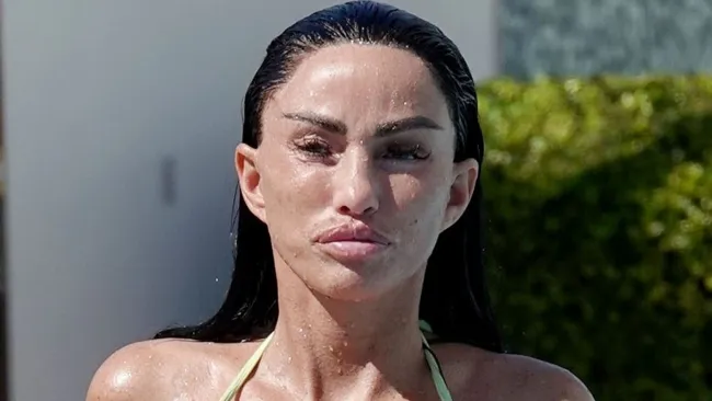 Katie Price bares all in tiny bikini on her latest international trip with son Harvey and JJ Slater