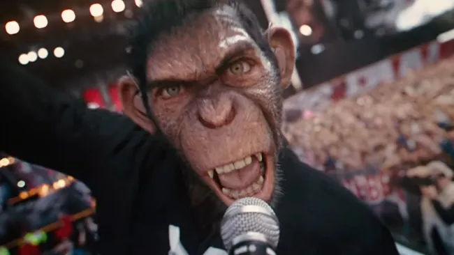 First look at Robbie Williams as CGI monkey in bizarre new film has fans saying the same thing